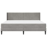 vidaXL Cadre de lit avec matelas Gris clair 180 x 200 cm Velours