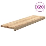 vidaXL Marches d'escalier 20Pièces non traité 90x30x2cm bois chêne massif