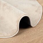 vidaXL Tapis HUARTE Beige 140 x 200 cm Polyester