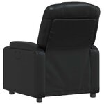 vidaXL Fauteuil inclinable Noir Similicuir