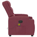 vidaXL Fauteuil de massage inclinable Rouge bordeaux Tissu