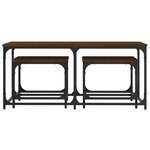 vidaXL Tables basses gigognes 3 Pièces chêne marron bois d'ingénierie