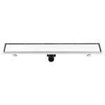 vidaXL Drain de douche avec couvercle 2 en 1 83x14 cm Acier inoxydable