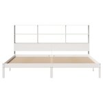 vidaXL Lit bibliothèque sans matelas blanc 200x200 cm bois pin massif