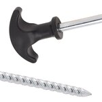 vidaXL Piquets de tente 24 Pièces 17 cm Ø7 mm acier galvanisé