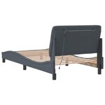 vidaXL Cadre de lit avec LED sans matelas gris foncé 100x200cm velours