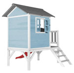 Maisonnette Caribbean bleu - Toboggan rouge