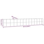 vidaXL Lit surélevé de jardin Acier enduit de poudre 507x100x68cm gris