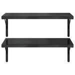 vidaXL Étagères murales 2 Pièces 75x40 cm noir acier inoxydable