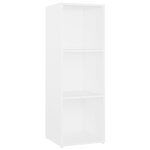 vidaXL Meubles TV 3 Pièces Blanc 107x35x37 cm Bois d'ingénierie