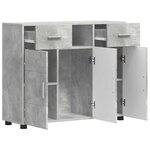 vidaXL Cabinet en Bois avec tiroir Gris béton 88 5 x 30 5 x 73 cm