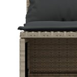 vidaXL Salon de jardin 5 Pièces avec coussins gris clair résine tressée