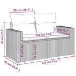 vidaXL Salon de jardin avec coussins 10 Pièces beige résine tressée