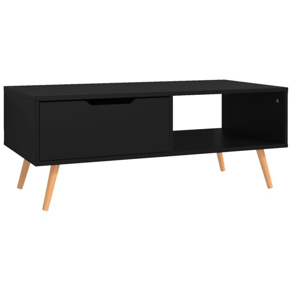 vidaXL Table basse Noir 100x49 5x43 cm Bois d'ingénierie