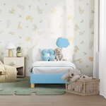 vidaXL Cadre de lit pour tout-petit avec tête de lit Bleu 70 x 140 cm