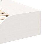 vidaXL Cadre de lit Blanc 100 x 200 cm Pin massif