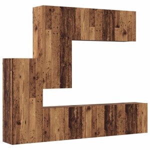 vidaXL Unité murale de TV 5 Pièces Bois Ancien Bois d'ingénierie