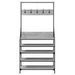 vidaXL Porte-vêtements et rangement des chaussures sonoma gris