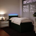 vidaXL Sommier à lattes de lit avec matelas Vert foncé 90x190 cm