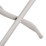 vidaXL Chaise de jardin pliante 2 Pièces Beige 55 x 56 5 x 91cm Acier