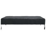vidaXL Housse de Table Uni Noir 92 x 92 x 15 cm tissu