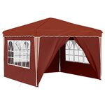 vidaXL Tente de fête pop-up 288 x 288 x 245 cm Terre cuite