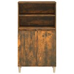 vidaXL Buffet haut Chêne fumé 60x36x110 cm Bois d'ingénierie