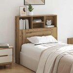 vidaXL Cabinet de Tête de Lit chêne artisanal Bois Composite