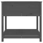 vidaXL Jardinière avec étagère Gris 82 5x82 5x81 cm Bois massif de pin