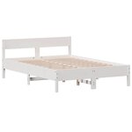 vidaXL Cadre de lit sans matelas blanc 120x200 cm bois de pin massif