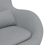 Fauteuil œuf vidaXL en tissu gris clair