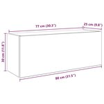 vidaXL Armoire murale de bain sonoma gris 80x25x30cm bois d'ingénierie