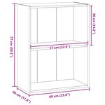 vidaXL Bibliothèque vieux bois 60x30x77 cm bois d'ingénierie