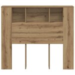 vidaXL Armoire de tête de lit chêne artisanal 120x19x104 5 cm
