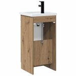 vidaXL Meuble de salle de bain avec évier Chêne artisanal