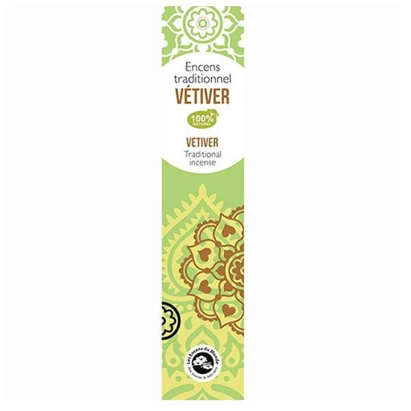 Encens indien Vétiver 80 bâtonnets de 45 min