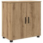vidaXL Ensemble de mobilier de salle de bain 4 Pièces chêne artisanal