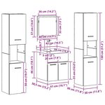 vidaXL Ensemble de mobilier de salle de bain 4 Pièces Bois Ancien