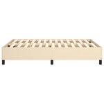 vidaXL Cadre de lit sans matelas crème 140x190 cm tissu