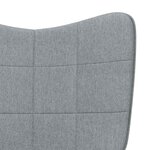 vidaXL Chaise de relaxation avec tabouret Gris clair Tissu