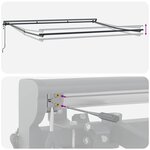 vidaXL Auvent Rétractable Blanc 400x300 cm tissu