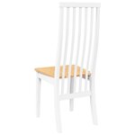 vidaXL Chaises à manger 2 Pièces blanc bois massif caoutchouc