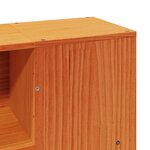vidaXL Lit bibliothèque sans matelas cire marron 135x190cm bois massif