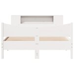 vidaXL Cadre de lit sans matelas blanc 150x200 cm bois de pin massif