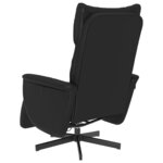 vidaXL Fauteuil inclinable de massage repose-pieds noir similicuir