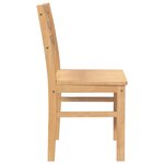 vidaXL Chaises à manger 2 Pièces bois massif caoutchouc