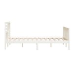 vidaXL Cadre de lit sans matelas blanc bois massif