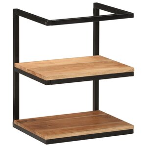 vidaXL Étagère murale 40x30x50 cm bois massif d'acacia et fer