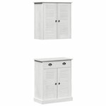 vidaXL Ensemble de mobilier de salle de bain VIGO 2 Pièces Marron