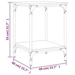 vidaXL Table basse noir 40x40x55 cm bois d'ingénierie